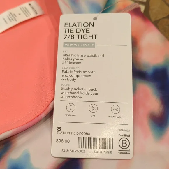 NWT S Athleta Elation Tights - Picture 3 of 7